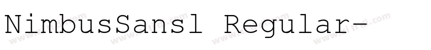 NimbusSansl Regular字体转换